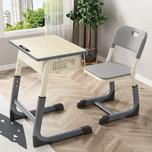 Juego <span class=keywords><strong>de</strong></span> <span class=keywords><strong>Escritorio</strong></span> y Silla <span class=keywords><strong>de</strong></span> Estudio Escolar <span class=keywords><strong>de</strong></span> Metal Moderno a Precio Económico para Niños, Ajustable y Cómodo - Product Image 4