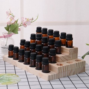 Estante de madera para almacenamiento de aceites esenciales, organizador de escritorio de 4 niveles para exhibir botellas de cosméticos - Product Image 1
