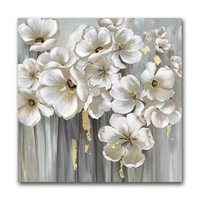 Peinture à l'huile de fleurs décoratives modernes faites à la main en gros pour décoration murale Art abstrait Décoration intérieure Projet d'hôtel personnalisé