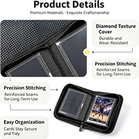 Porte-cartes en cuir PU avec logo embossé personnalisé, une poche, compatible avec Toploader, album de collection de cartes à collectionner coloré