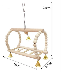 7-Piece Eco-Friendly Classic Cute Bird <strong>Toy</strong> <strong>Parrot</strong> Set Hanging Cage Swing Climbing <strong>Toy</strong> <strong>Wooden</strong> Swing Rope Ladder <strong>Wooden</strong> - Product Image 3
