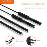 AKUSENSE Optical Sensor Amplifier PD-62 PT-62 Probe serat kabel menyebarkan balok refleksi M6 serat optik netral Sensor Probe