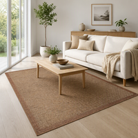 Tapis d'intérieur lavable en faux sisal à poils ras, antidérapant, texture naturelle, pour salon, chambre et décoration intérieure