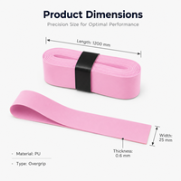 Overgrip de Fábrica para Raquetas de Bádminton, Pickleball, Tenis Playa y Pádel, Transpirable, de PU Suave, Antideslizante y Perforado