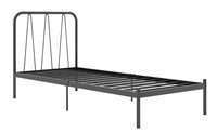 Cadre de lit en métal robuste de style vintage, lit plateforme en fer robuste, montage facile KD pour chambre d'amis