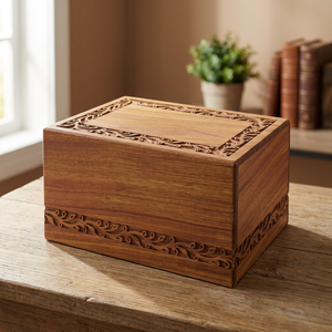 Urna de Madera de Pino Estilo Americano para Adultos, Caja para Cenizas, Ecológica, Biodegradable, Duradera, Personalizable, 200/220 Pulgadas Cúbicas, Venta al Por Mayor - Product Image 1