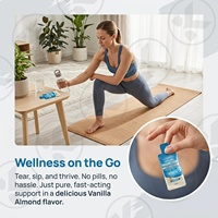 Sachets de magnésium liposomal liquide à étiquette personnalisée pour le soutien énergétique musculaire, absorption élevée, magnésium naturel, emballage individuel