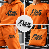 Transfert graphique personnalisé noir sur orange pour vêtements de combat, gilet de gym, t-shirt, tenue de sport, étiquette thermocollante