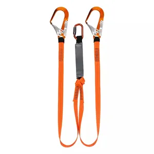 High Quality Fall Arrest Safety Harness Shock Resistant energy absorber lanyard With Single Hook