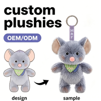 Porte-clés en peluche animal mignon, pendentif animal en peluche, breloque jouet en peluche douce, accessoire de sac pour cadeau et décoration pour enfants