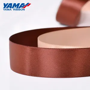 YAMA Ribbon Factory Stocked Großhandel Polyester Single/Double Faced Smooth Brown Chocolate Satin Ribbon