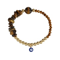 Bracelet élastique en pierres naturelles et cristaux, avec pendentif porte-bonheur, pour femme, vente en gros, faible MOQ, Woying