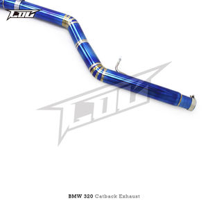 BK tubo dritto Catback per BMW 320/320i N20/B48 2.0T 2012-2020 sistema di scarico Quad Outlet in titanio - Product Image 4