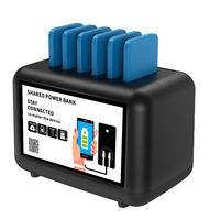 Location de batterie externe avec station de charge d'application Machine de vente à 6 emplacements et système back-end Chargement de la batterie des téléphones mobiles