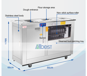Cortadora de Masa Volumétrica Automática y Redondeadora de Masa para Hamburguesas con Grosor Ajustable de 200-300g, Motor de 220V - Product Image 4
