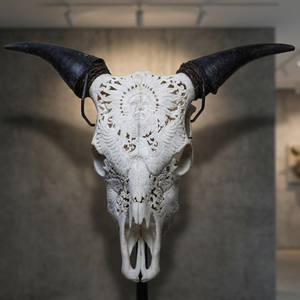 Cuerno de Cabeza de Búfalo Pulido para Colgar en la Pared, Ecológico, Tallado, Estilo Náutico, Decoración Creativa para el Hogar Europeo - Product Image 5