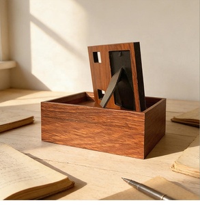Penjualan Panas Kotak Kayu untuk Hewan Peliharaan dengan Bingkai Foto, Kotak Kremasi Kayu Alami Buatan Tangan, Kotak Kayu untuk Abu Jenazah Anjing Kucing, Kotak Kayu untuk Hewan Peliharaan. - Product Image 6