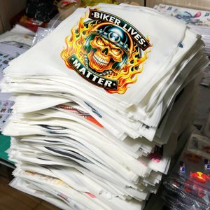 Custom Digital <strong>DTF</strong> <strong>Transfers</strong> for Printing Garment Iron-On Labels Large Size Heat <strong>Transfer</strong> Stickers with PET Material DIY Logo - Product Image 2