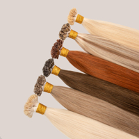 Extensions de cheveux à pointe K doublement étirées, kératine, cuticules alignées, cheveux humains Remy, vente en gros, usine, cheveux naturels lisses de donneur