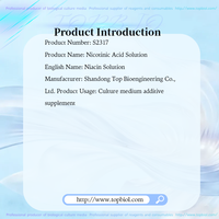 TOPBIOL Solution d'acide nicotinique, additif pour milieu de culture, supplément 0,4 mg, 20 comprimés par boîte, OEM disponible