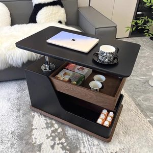 NKAHS Lifting Sintered Stone Side <b>Table</b> Movable Sofa End <b>Table</b> <b>Bedside</b> Cabinet Luxury Rolling Storage Rack - Product Image 1