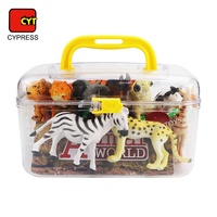Figur Hewan Plastik Realistis Cypress, Mainan Hewan Hutan Afrika, Mainan Edukasi Anak, Set Mainan, Mainan Hewan Liar PVC