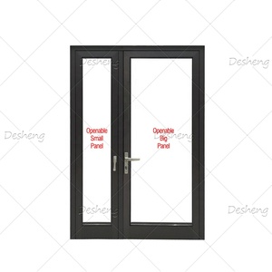 Porte d'entrée française en plastique PVC, boîtier en Aluminium et verre, porte pour maison, luxe européen - Product Image 1