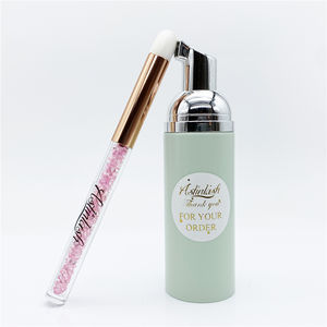 Marque privée Vente en gros Ensemble de mousse nettoyante pour extensions de <span class=keywords><strong>cils</strong></span> Shampooing moussant pour <span class=keywords><strong>cils</strong></span> parfumé à la pomme en bouteille verte Forme liquide - Product Image 4