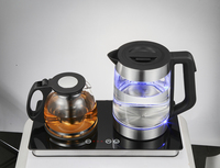 Bouilloire électrique 1500W Ébullition rapide Verre borosilicate haute résistance et métal