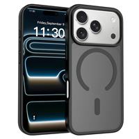 Coque magnétique givrée antichoc pour iPhone 17 Pro Max avec support magnétique intégré