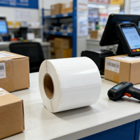 Étiquette adhésive en papier synthétique PP imperméable et anti-déchirure pour usage médical avec une forte résistance à la traction