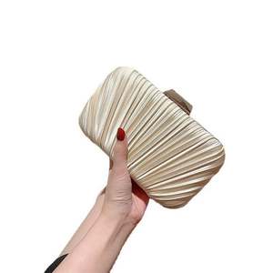 नई डिजाइन सरल प्रेक्लॉट सैटभोज क्लच बैग महिलाओं के लिए प्रोम ड्रेस शाम बैग - Product Image 1