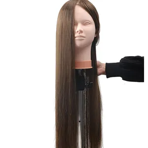 长发模特训练头理发师练习造型人体模型头美容娃娃头直发