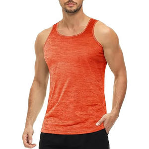 Alta calidad verano entrenamiento al aire libre correr Fitness sin mangas transpirable secado rápido compresión cuello redondo Hombre camisetas sin mangas - Product Image 5
