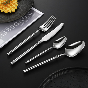 Cuchillos, tenedores y cucharas <span class=keywords><strong>de</strong></span> acero inoxidable 304 para la <span class=keywords><strong>UEFA</strong></span> Champions <span class=keywords><strong>League</strong></span>, vajilla <span class=keywords><strong>de</strong></span> lujo ligero, cuchillos y tenedores para carne - Product Image 4