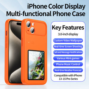 Étui de projection photo et vidéo personnalisé DIY pour Apple pour <span class=keywords><strong>iPhone</strong></span> 15 14 13 Pro Max, coque arrière à écran d'encre intelligent avec contrôle par application - Product Image 4