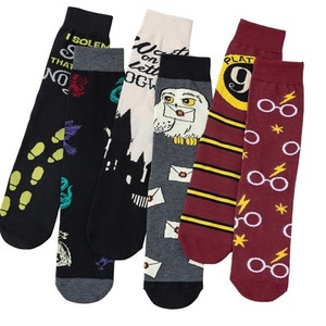 Chaussettes décontractées en coton WZ-463 pour hommes et femmes, quatre saisons, antidérapantes et anti-friction, motif <span class=keywords><strong>Hogg</strong></span> Woods Tide - Product Image 2