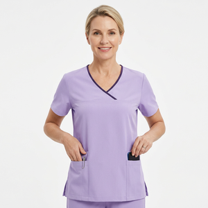 Uniforme de enfermera transfronterizo para niños, para uso médico hospitalario y oral, unisex, para detección de agujas, de poliéster dobby de secado rápido - Product Image 1