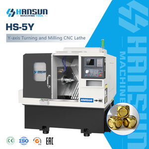 เครื่องกลึงซีเอ็นซีดิจิตอล HANSUN HS-5Y ขนาด 5 นิ้ว แกนหมุนเดี่ยว สำหรับงานขนาดกลาง ความแข็งแกร่งสูง ความแม่นยำสูง พร้อมระบบกัด 4 ด้านอัตโนมัติ - Product Image 1