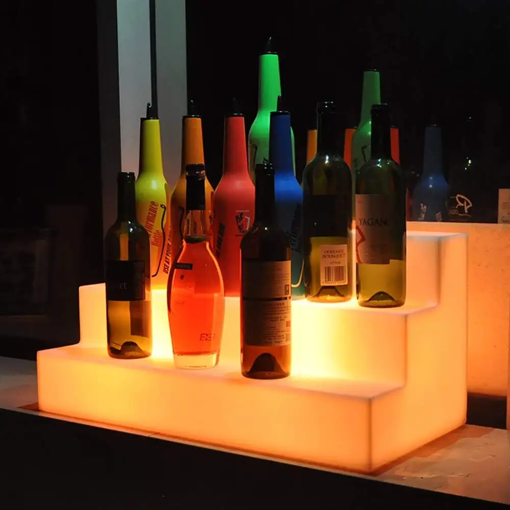 Customized LED wine bottle display stand LED Liquor Bottle Display Shelf