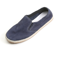 Espadrilles unisexes en cuir véritable de qualité supérieure, légères, semelle en jute, faciles à enfiler, pour hommes et femmes