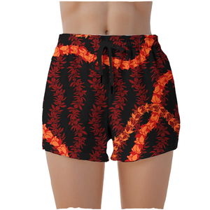 Ladies High Waist Summer Casual Island Samoa <b>Shorts</b> Custom <b>Hawaiian</b> Polynesian Clothing Breathable Sporty Club Elastic Waist - Product Image 1