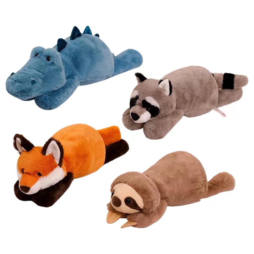 Jouet en peluche douce et pondérée, oreiller Animal en peluche mignon et lesté, coussin en peluche pour la pause déjeuner, oreiller Animal en peluche