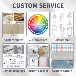 Chaqueta <span class=keywords><strong>de</strong></span> Mujer <span class=keywords><strong>de</strong></span> Lana <span class=keywords><strong>de</strong></span> <span class=keywords><strong>Alpaca</strong></span> <span class=keywords><strong>de</strong></span> Estilo Vintage Casual Corta <span class=keywords><strong>de</strong></span> Invierno OEM&ODM, Abrigo <span class=keywords><strong>de</strong></span> Lana Tweed con Cuello Redondo y Bolsillos - Product Image 4