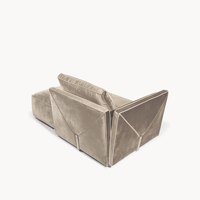 Canapé de salon en velours brun de luxe italien de haute qualité, en forme de L, modulaire, rembourré, pour villa