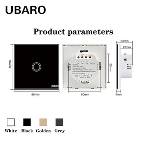 สวิตช์ติดผนังแบบสัมผัส 3 ทาง Tuya ขนาด 86 มม. แผงกระจกนิรภัยพร้อมไฟ LED สำหรับระบบอัตโนมัติภายในบ้าน - Product Image 3