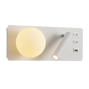 Applique <span class=keywords><strong>murale</strong></span> LED avec abat-jour métallique et port <span class=keywords><strong>de</strong></span> charge USB, double commande et intensité réglable, <span class=keywords><strong>pour</strong></span> chevet <span class=keywords><strong>de</strong></span> chambre, lampe <span class=keywords><strong>de</strong></span> lecture et éclairage d'ambiance - Product Image 6
