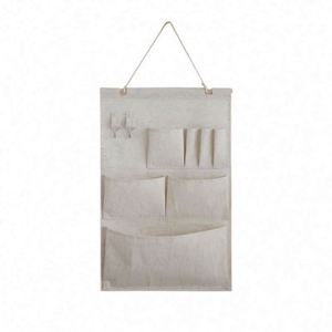 Minimalist Durable Foldable Fabric Wall Hanging <b>Storage</b> Organizer with Pockets for Home Use - Product Image 1