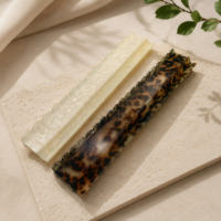 Règle de poussée magnétique personnalisée en acrylique pour Mahjong, luxe beige écaille de tortue, 20 pouces, accessoire de table de Mahjong OEM ODM