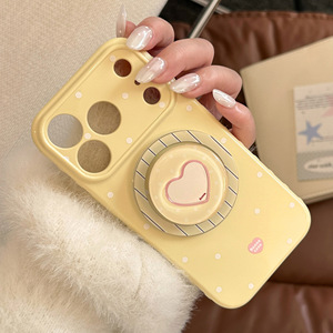 Coque de téléphone mignonne à pois pour fille avec miroir cœur et support magnétique, antichoc et protectrice pour <span class=keywords><strong>iPhone</strong></span> 17 16 15 14 13 <span class=keywords><strong>Pro</strong></span> <span class=keywords><strong>Max</strong></span> - Product Image 3